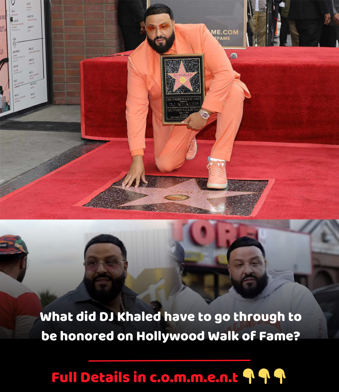 What did DJ Khaled have to go through to be honored on Hollywood Walk ...